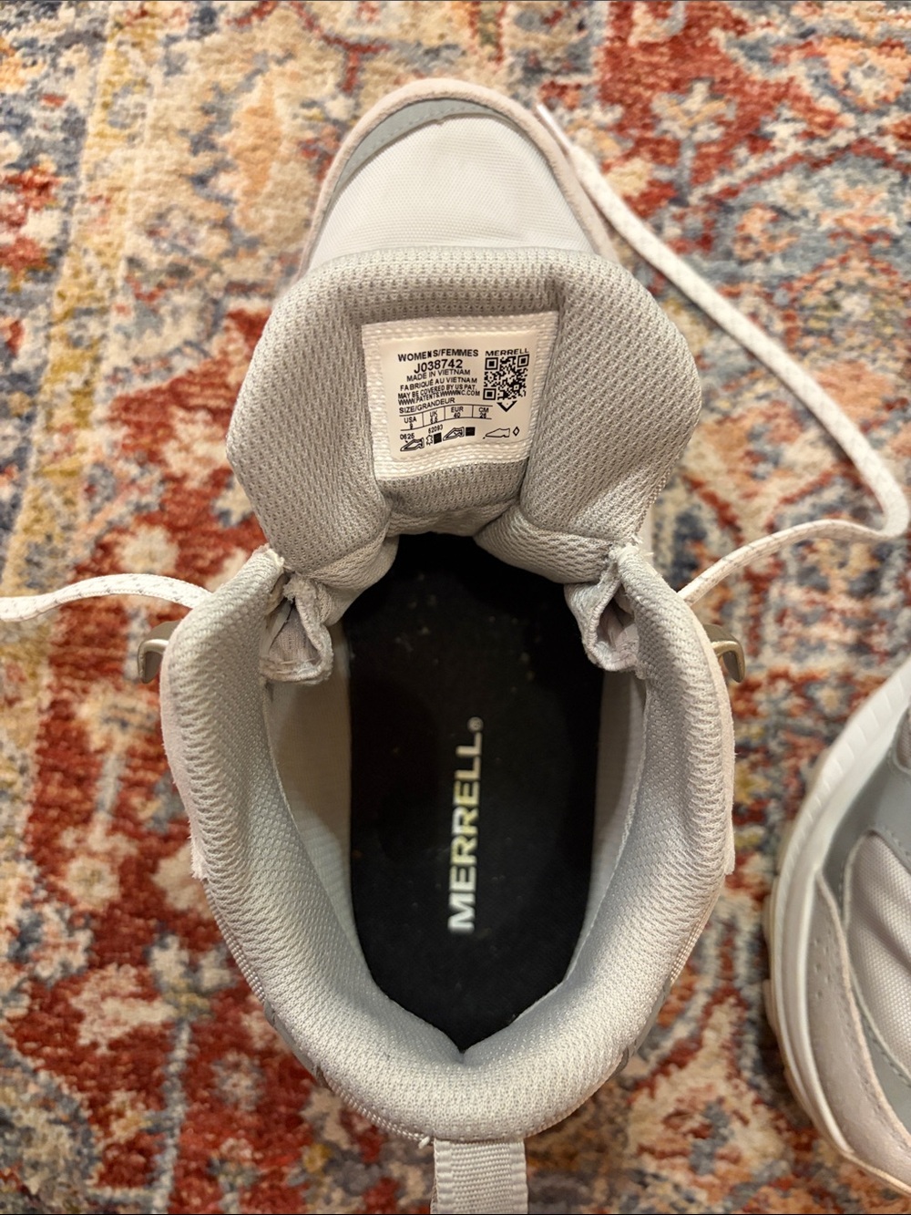 Merrell Women's Light Gray Athletic Hiking Sneakers - Picture 6 of 15